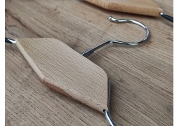 Вішалка силіконова з дерев`яною вставкою 42х3.5см. (колір натуральний)